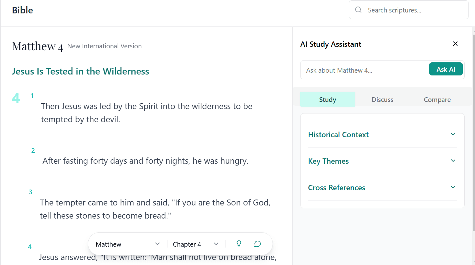 Rhemafy Bible Study Interface
